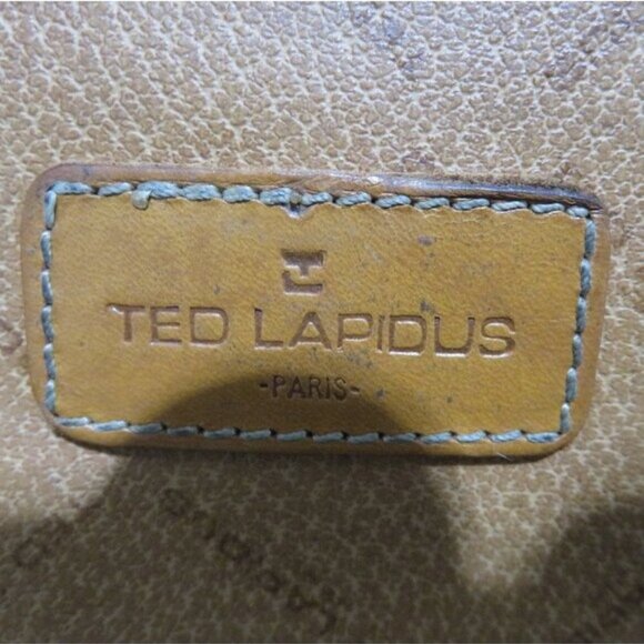 Ted Lapidus Vintage 80's thick Italian leather embossed crossbody messenger bag - Picture 6 of 15